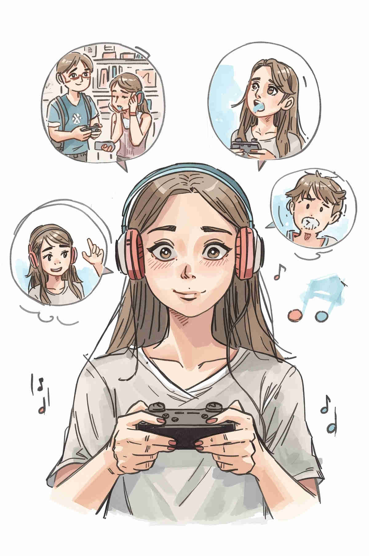 Person sharing personal content with others